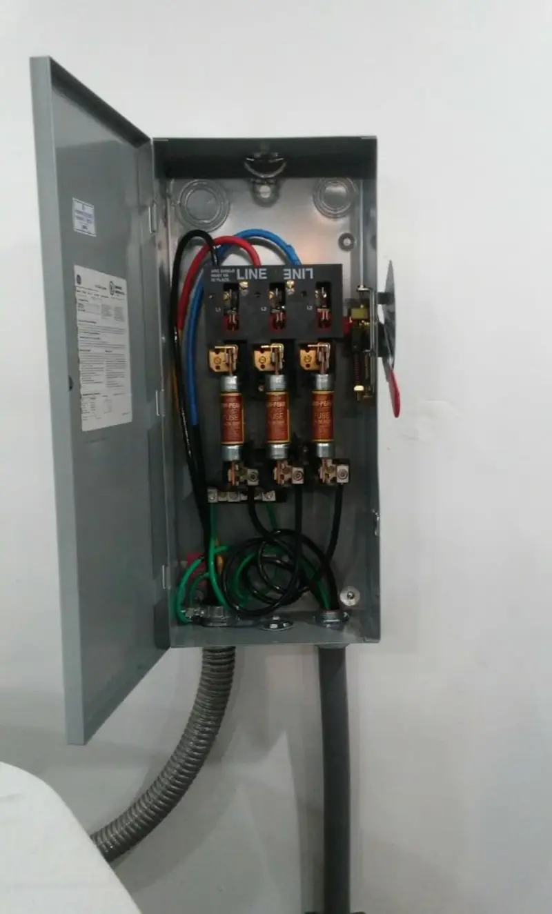 Three-phase disconnect switch installed for Electrical Wiring & Rewiring in Steiner Ranch